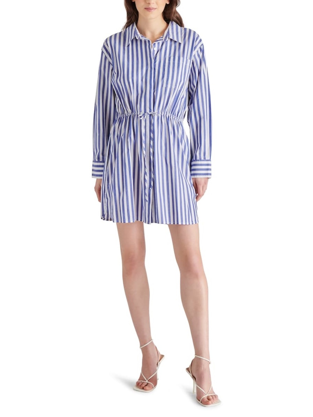 Steve Madden Cotton Striped Blue White Dress Small Vacation Resortwear New